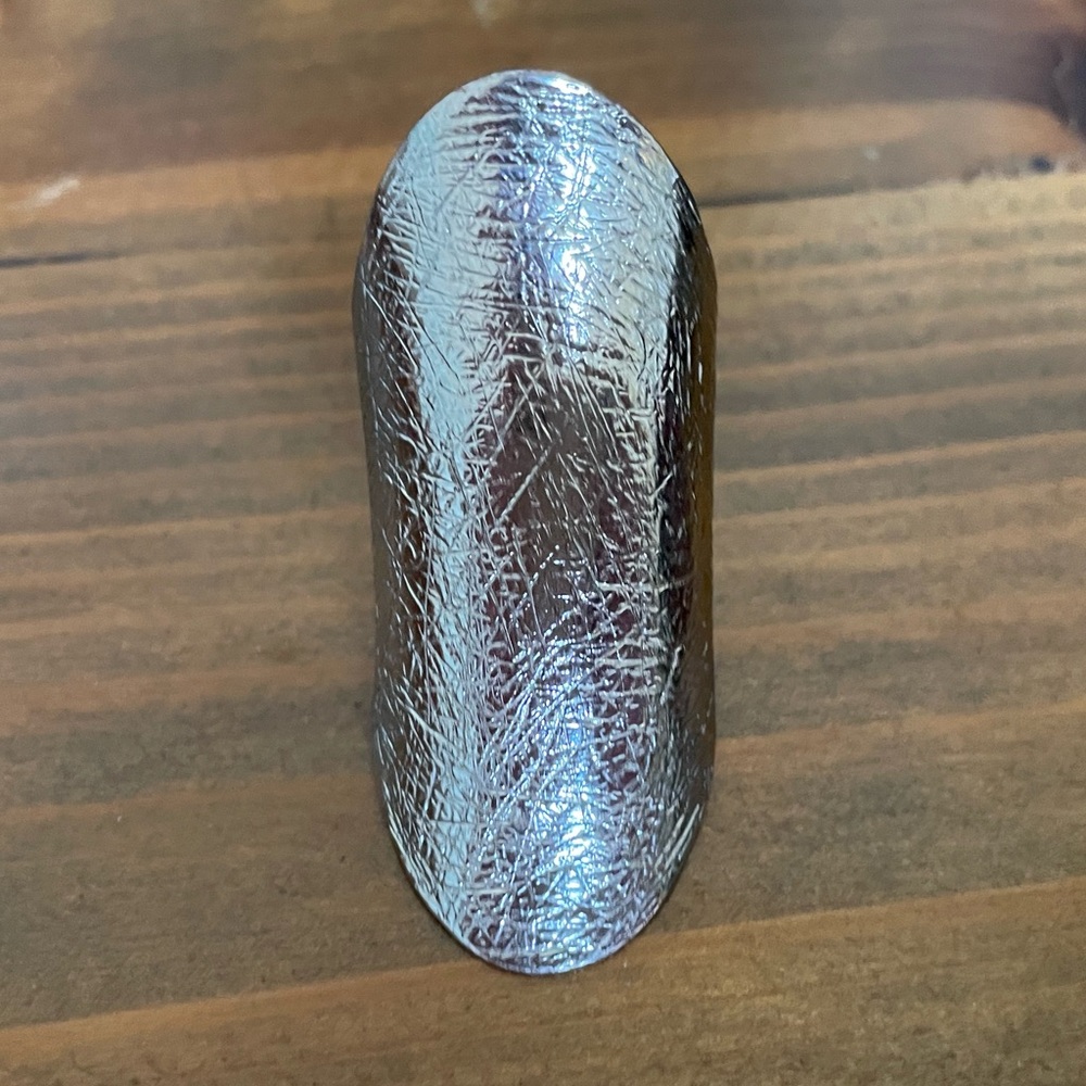 Silver Hammered Knuckle Ring
